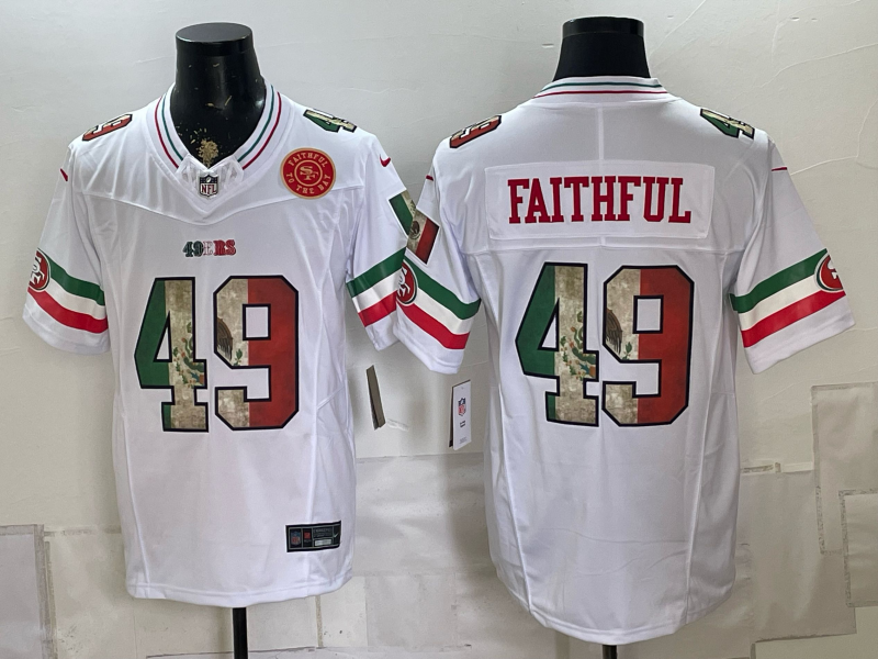 Men 2026 Nike San Francisco 49ers #49 Faithful white NFL Jersey 0826007->san francisco 49ers->NFL Jersey